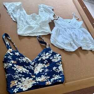 Summer tops lot, 5 tops, abercrombie, hollister, Arie and more